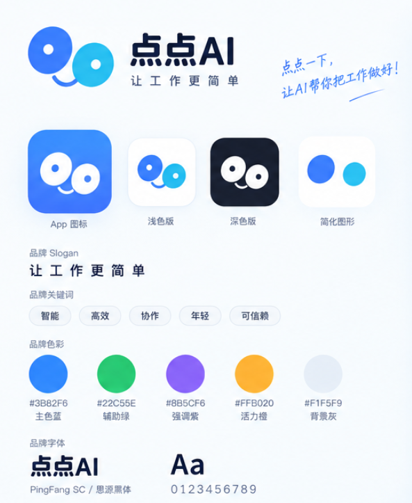 点点AI 由用户提供的品牌视觉规范